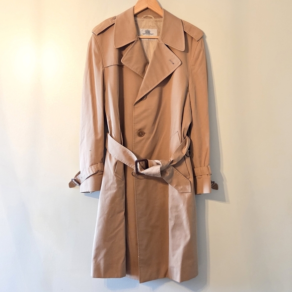 Aquascutum Women's Vintage Water Repellant Trench Coat Camel Made in Canada - Picture 2 of 16